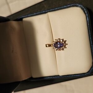 Tanzanite Diamond 14k Pendant